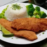 Filé de peixe a milanesa