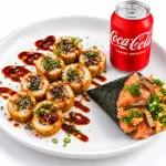 Temaki salmão skin+ Hot + Coca 350ml