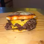 Hamburpizza doble cheese + papas