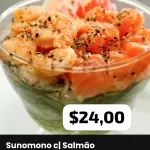 Sunomono com salmão