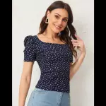 Top con estampado de corazón