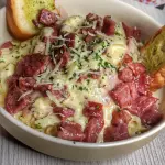 Fetuccini Alfredo y salchicha