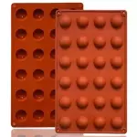 Molde Silicone Media Esfera