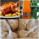 Frango assado com refrigerante
