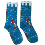 Varal de Meias de Natal Azul