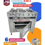 COCINA 2 EN 1 DE 6 QUEMADORES