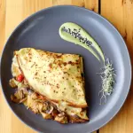 Crepe de pollo y champiñones