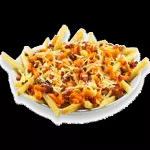 Fritas com Queijo e Bacon