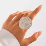Anillo regulable Sol plateado