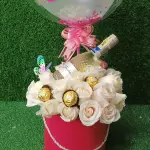 Rosas Champán y globo