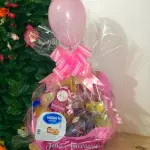 Cesta rosa Café da manhã