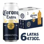 Sixpack Corona Extra Laton 473mL x6