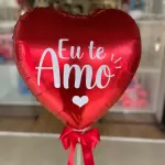 Balão metalizado coração 18p