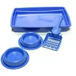 Kit Bandeja alta para Gatos azul