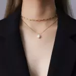 Collar doble con perla(copy)