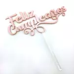 Topper Acrilico Oro Rosa