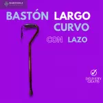 BASTÓN LARGO CURVO CON LAZO