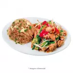 Pollo en trozo con verdura + chaufa