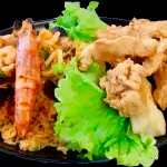 Chicharrón de pescado Arroz c/ maris