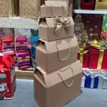 Caja Kraft con cordon y lazo #8161L