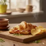 Croissant jamón y queso