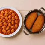 NHOQUE C/MOLHO E Á MILANESA CROCANTE