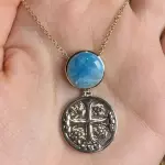Collar Moneda Larimar