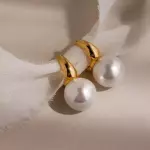 Aros perla redondo