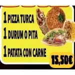 1 Lahmacun, 1 Durum o Pita, 1 Pat ca