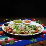 Choriqueso fundido/ 4 tacos