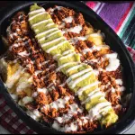 Papa asada con deshebrada