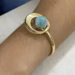 Pulsera Rígida una bola Larimar