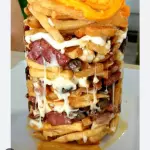 Torre com tiras de picanha