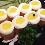 Joy de salmão com molho de maracujá