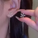 Aros flor con seguro largo