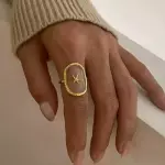 Transparente estrella Chapa Oro 18k