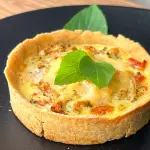 Quiche funcional (bacon ou tomate)