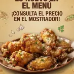 Alitas ajo parmesano