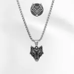 Viking Wolf Head Necklace