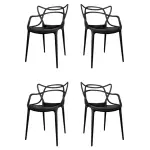 Pack Silla Master x4 Blanco/negro