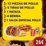 12piezas pollo 5 tiras p 1 pat 4 beb