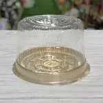 Domo pequeño base dorada A014