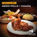 1/2 pollo con bebida
