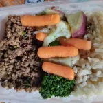 Carne Moída/arroz integ/legumes