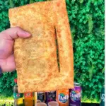 Pastel de calabresa borda queijo