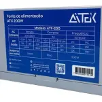 FONTE P/PC ATX200W AITEK ATF-200