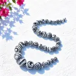 Piedra malaquita negra y blanca