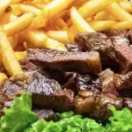 Maminha com fritas na barca