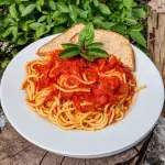 ESPAGUETI EN SALSA RANCHERA VEGANO