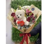 Buquê com urso do amor